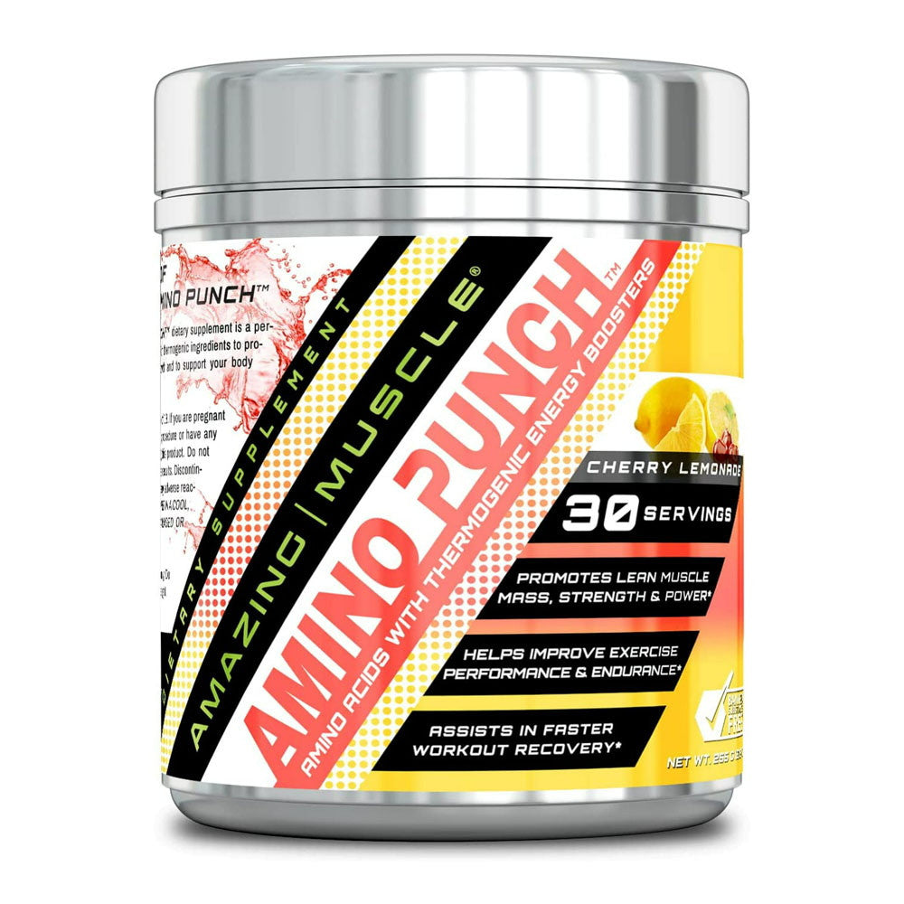 Amazing Nutrition Amazing Muscle Amino Punch 5500 Mg, Cherry Lemonade, 30 Ea